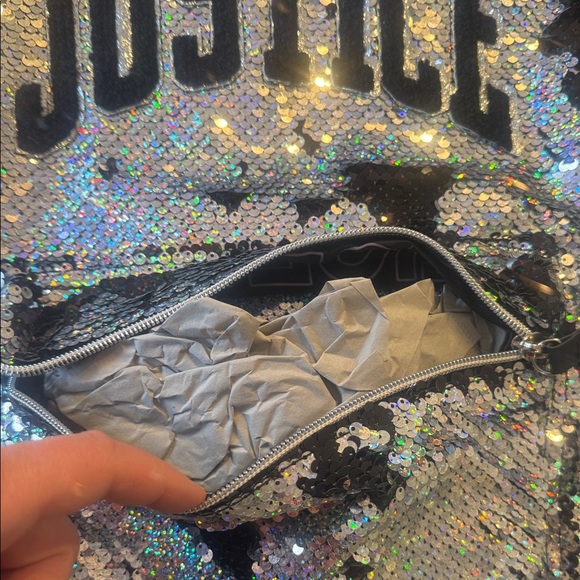 Justice Iridescent Sequin Backpack with Black Details - Picture 5 of 5